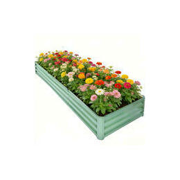 thumb 8257f Yardlab YL GW GB01G2 Home Garden Tools 8x3x1ft Metal Raised Garden Bed Galvanized Planter Box with 8 Ground Stake