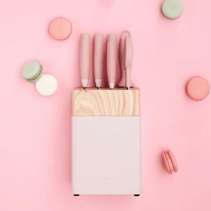ZWILLING Now S 7 pièces, bloc de couteaux, rose - ZWILLING