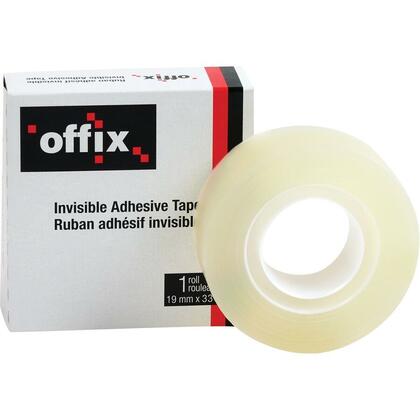 Offix® Ruban adhésif invisible mat transparent, 19 mm x 32.9 m, 1 paquet