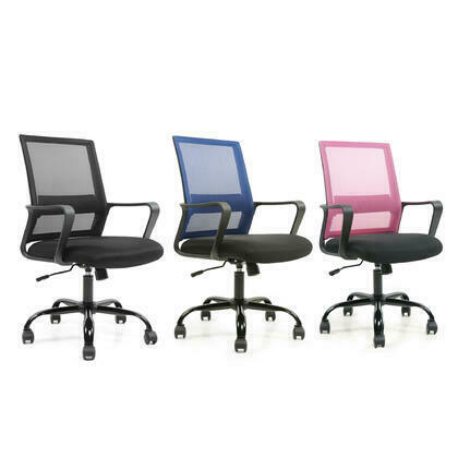 Chaise de bureau ergonomique à dossier mi-hauteur réglable avec support lombaire - Moustache®