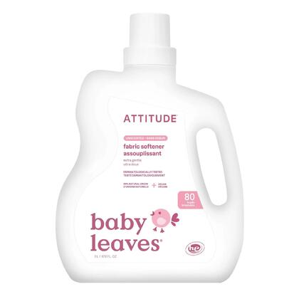 Baby leaves™ Assouplissant pour bébé, Sans odeur, 80 brassées - ATTITUDE