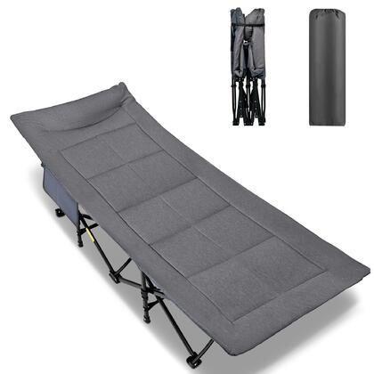 Lit de camp rembourré pour adultes, capacité de 204 kg, tissu cationique doux pour la peau - PHAT