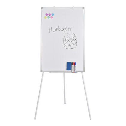 Tableau blanc magnétique sur trépied réglable en hauteur, format chevalet pour bloc de conférence