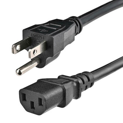 Cordon d’alimentation NEMA 5-15P vers IEC C13, 15A 125V, 14AWG, gaine SJT - PrimeCables®