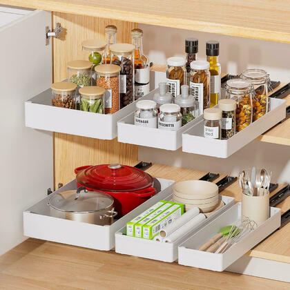 Organisateur d'armoire coulissant tiroirs coulissants pour armoires de cuisine - STORA™