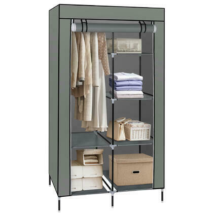 Armoire en tissu avec housse Organisateur de vêtements gain de place pour studio ou petit appartemen