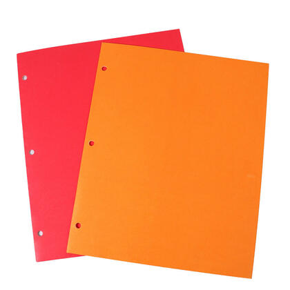 Chemise durable de format lettre, double pochette, design personnalisé, couleurs assorties