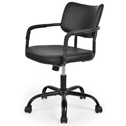 Chaise de bureau moderne avec accoudoirs, revêtement en PU, dossier individuel, hauteur réglable