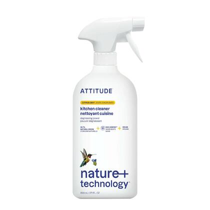Nature Nettoyant cuisine, Pouvoir dégraissant, Produits ménagers véganes, Zeste d'agrumes - ATTITUDE