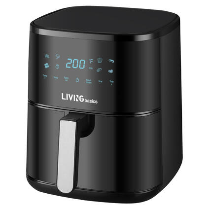 Friteuse à air numérique de 6,5L avec 8 menus prédéfinis, friteuse sans huile - LIVINGbasics®