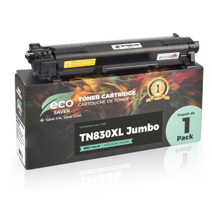 Brother TN830XL Jumbo cartouche de toner compatible noire haute capacité - avec puce - Eco-Saver