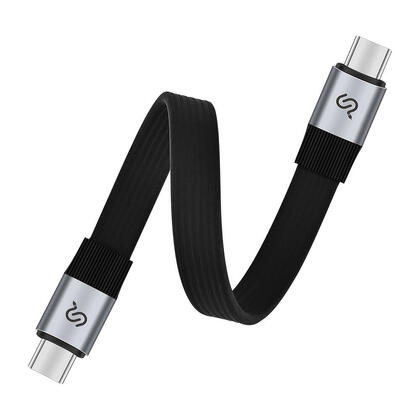 Câble USB4 plat, câble USB‑C pour charge rapide 240 W, 80 Gbps, 8 K @ 60 Hz, 20 cm - PrimeCables®