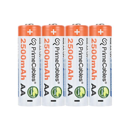 Pack de 4 accumulateurs AA Ni-MH haute capacité 2500mAh - PrimeCables®