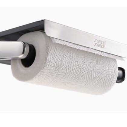 Porte-essuie-tout mural ou sous-étagère en acier inoxydable, Support gain de place pour cuisine