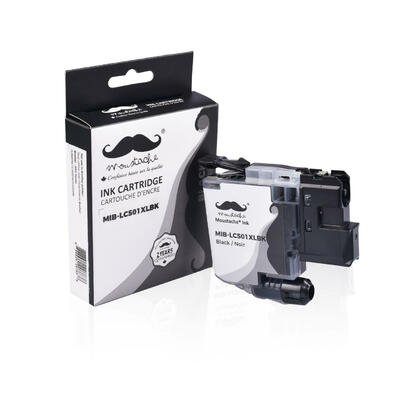 Brother LC501XLBK cartouche d'encre compatible noire haute capacité - Moustache®
