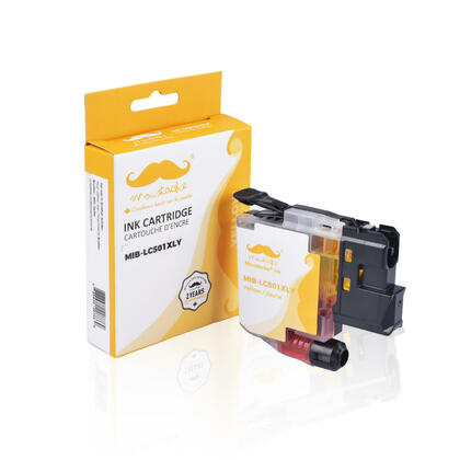 Brother LC501XLY cartouche d'encre compatible jaune haute capacité - Moustache®