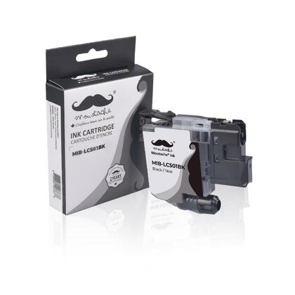 Brother LC501BK cartouche d'encre compatible noire - Moustache®