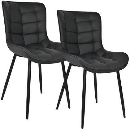 Chaises de salle à manger bouclées rondes avec dossier incurvé, lot de 2 - Moustache®