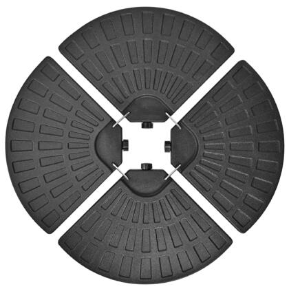 Ensemble de 4 poids pour base de parasol déporté, support remplissable 115 lb en PEHD, noir