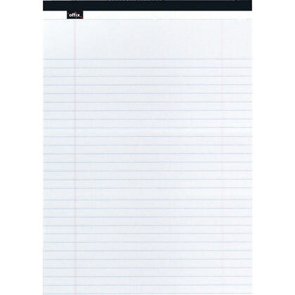 Offix® Bloc de calcul format lettre, bloc-notes ligné avec 50 feuilles détachables