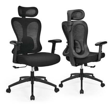 Chaise de Bureau Ergonomique en Maille avec Support Lombaire et Appui-tête Réglables - Moustache®
