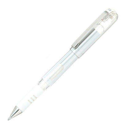 Pentel® Stylo gel Hybrid Gel Grip DX, pointe large 1,0 mm, encre blanche imperméable, 1 paquet