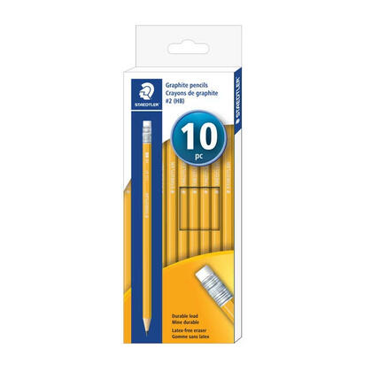 Staedtler® HB #2 Crayons en graphite jaunes, pré-taillés, mine de 3 mm, 10 / paquet